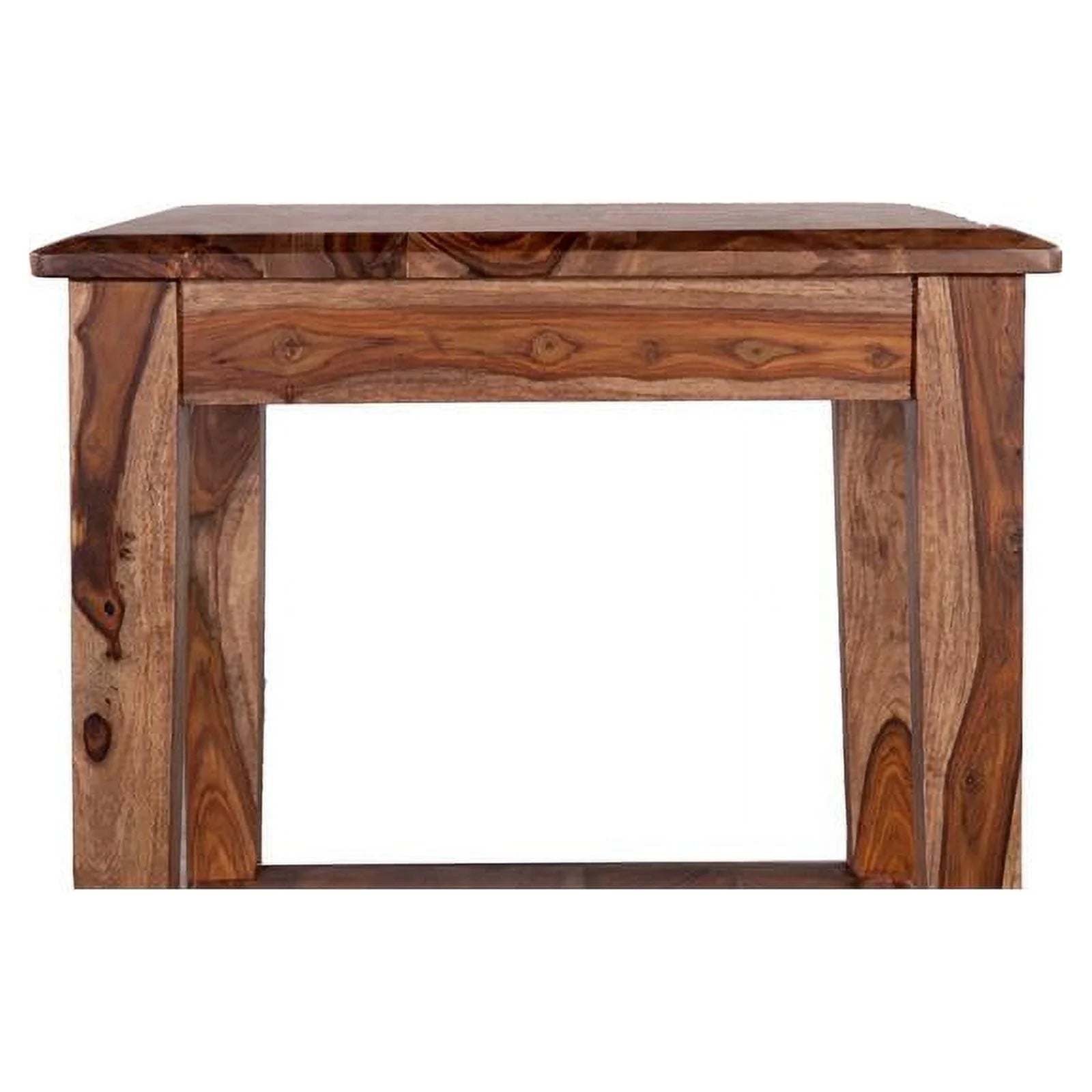 Hawthorne Collections Sonora Solid Sheesham Wood End Table Brown E755543