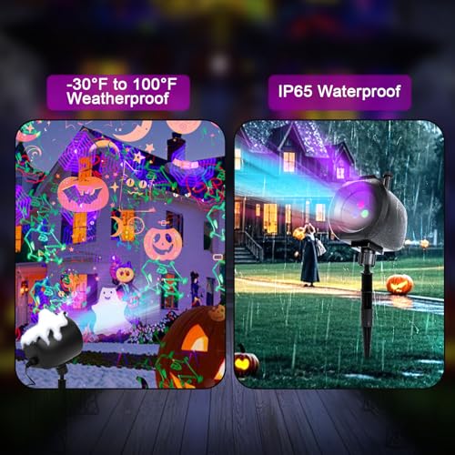 Halloween Christmas Projector Lights Outdoor with Remote, 4 Slide Patterns R6933