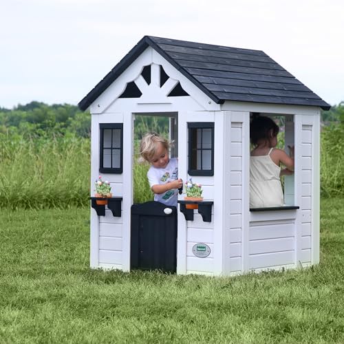 Backyard Discovery Sweetwater Cedar Wooden Kids Playhouse with Play Kitchen P65438
