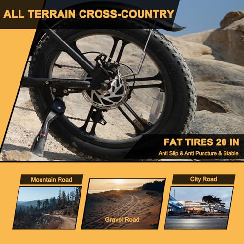 MOVCAN V30 Series Electric Bike for Adults 20" Fat Tire Ebike N31922