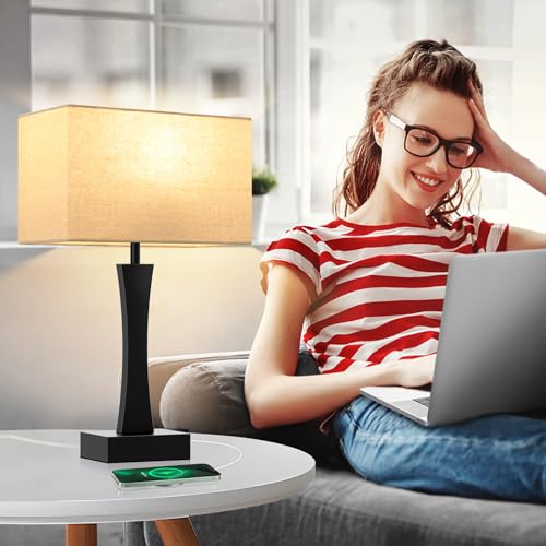 3 Way Dimmable Bedside Lamp Set of 2 with USB Ports C63781