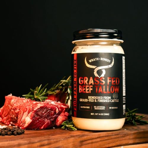 Organic Beef Tallow for Cooking, Grass-Fed, Keto-Friendly (14 oz) Q716800