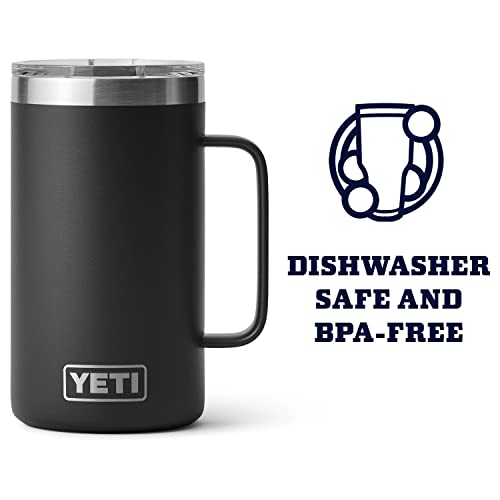 YETI Rambler 24 oz Mug, Stainless Steel, Vacuum Insulated N160