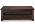 Signature Design by Ashley Casual Barilanni Coffee Table with Lift Top Dark Brown