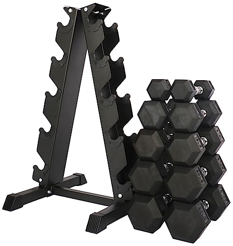 Rubber Coated Hex Dumbbell Weight Set R443