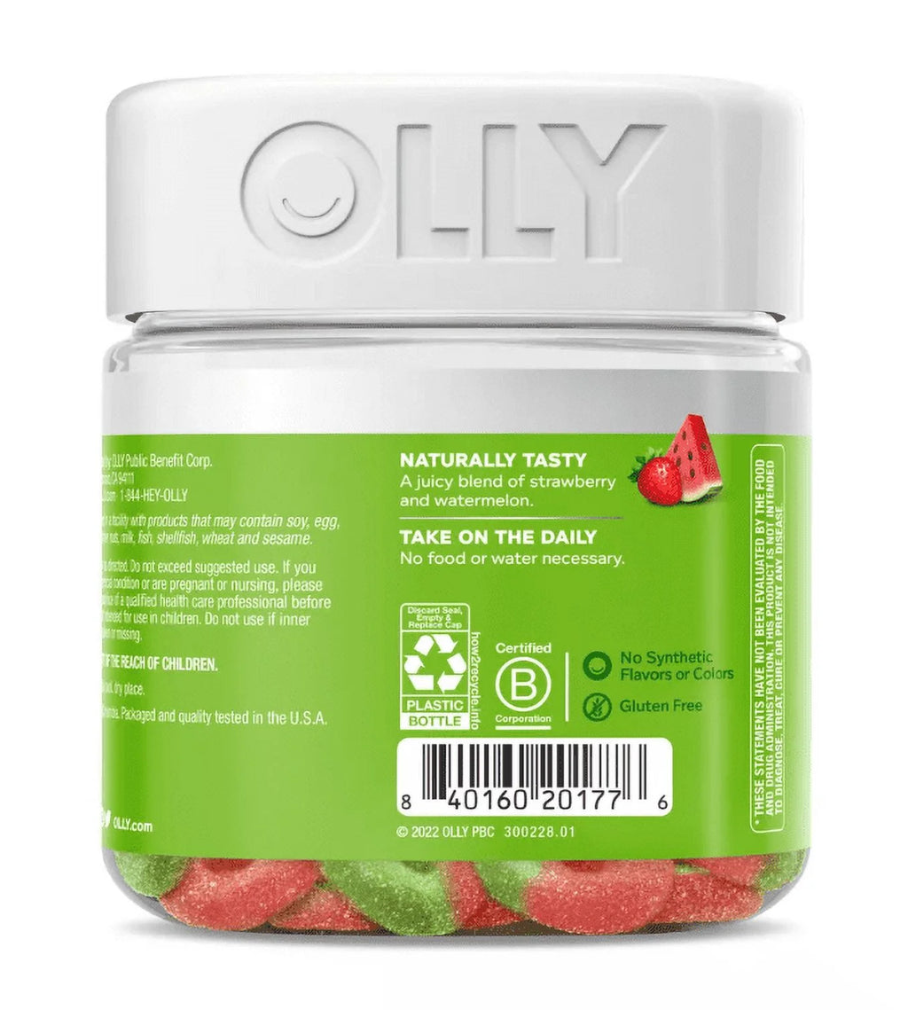 Olly Fiber Digestive Gummy Rings Gut Health 50 gummies U98813