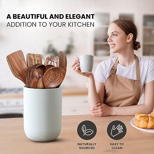 Zulay Kitchen 6-Piece Wooden Spoon Set for Cooking N5148
