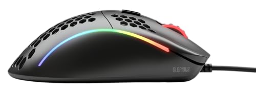 Glorious Model D Wired Gaming Mouse - 68g Honeycomb RGB Ergonomic, Matte White M160012