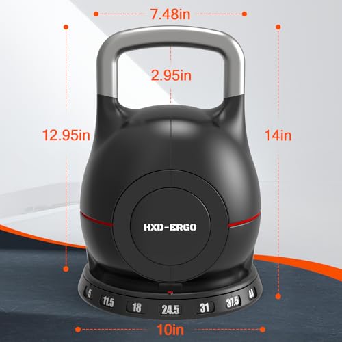 7-in-1 Adjustable Kettlebell for Strength Training, 5-44 LBS Q35450