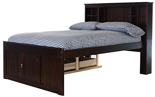 Discovery World Furniture White Full Bookcase Bed with 6 Drawers Z895159