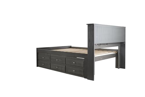 Discovery World Furniture White Full Bookcase Bed with 6 Drawers Z895159