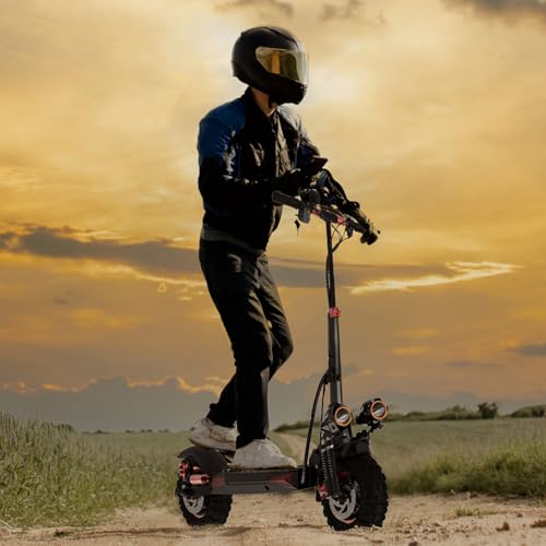 Off Road Electric Scooter Adults 800W 48V 11" All-Terrain Tires Dual Suspension B277