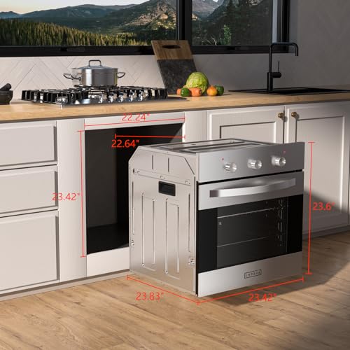 Empava 24 inch Electric Single Wall Oven with Convection, Stainless Steel K696155
