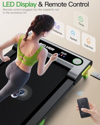 Akluer Walking Pad with Incline, 2.5 HP Under Desk Treadmill for Home L144230