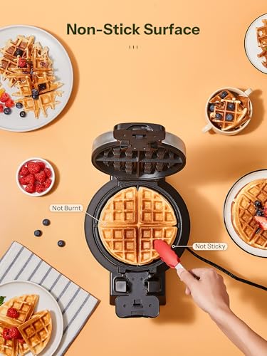 Double Belgian Waffle Maker, 180° Flip, Nonstick, Stainless Steel G6778
