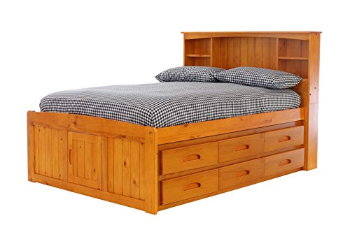 Discovery World Furniture White Full Bookcase Bed with 6 Drawers Z895159