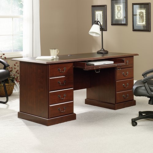 Sauder Heritage Hill Executive Desk, Classic Cherry H2218