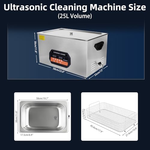 Ultrasonic Cleaner 2L with Heater & Timer, 40kHz SUS 304 Stainless Steel K9648
