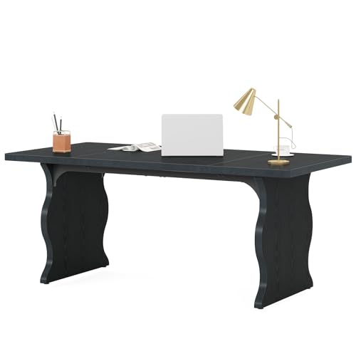Tribesigns 63" Executive Desk for Home Office, Black O5395