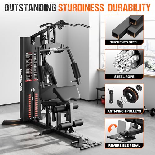 M1 Workout Station with 140LBS Weight Stack, Home Gym Equipment Z1434