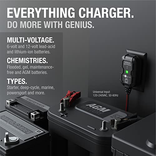 NOCO GENIUS1 1A 6V/12V Smart Battery Charger and Maintainer W805