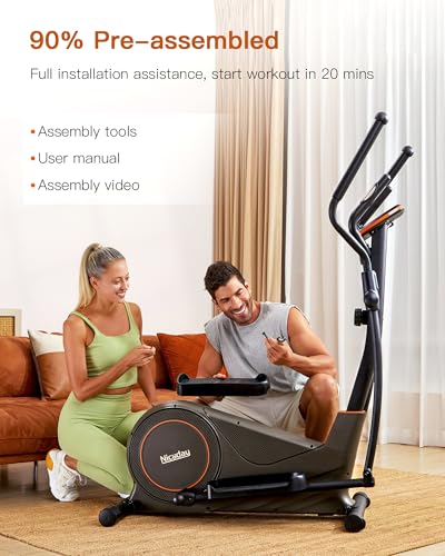 Niceday Elliptical Machine for Home, Magnetic Trainer with 16 Resistance Levels Q78334