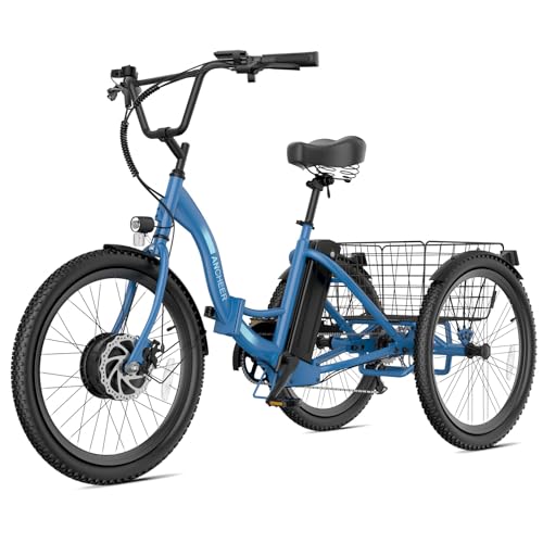 ANCHEER Electric Tricycle for Adults, 350W Folding 3-Wheel Ebike, 48V 499Wh S15636