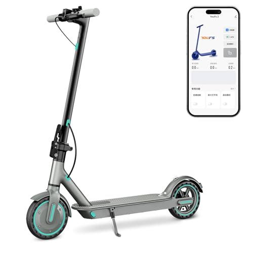 Electric Scooter for Adults, 19Mph, 15/21 Miles Range, Aluminum Alloy E-Scooter with 8.5" Honeycomb Tire, Foldable Escooter with Dual Braking System and App Control