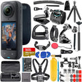Insta360 X5 8K 360 Waterproof Action Camera with PureVideo AI, Stabilization, 185-Min Battery Life (CINSAAHA_X501) + 50-in-1 Accessory Kit + 128GB Card + More Kit