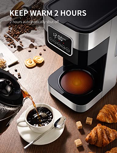 SHARDOR 10-Cup Programmable Coffee Maker, Silver D50484