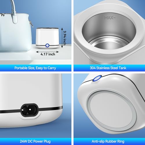 Ultrasonic Retainer Cleaner 48kHz for Dentures, Braces, Night Guard, Jewelry A47712