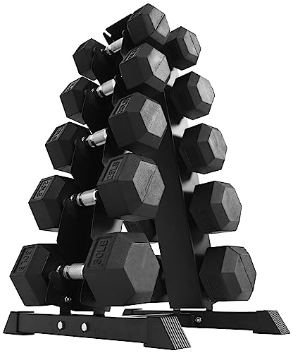 Rubber Coated Hex Dumbbell Weight Set R443