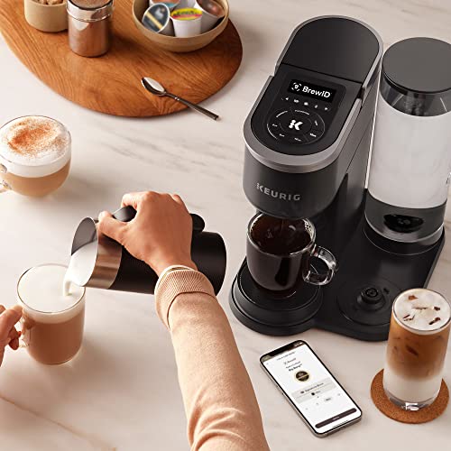Keurig K-Cafe Single-Serve Coffee, Latte & Cappuccino Maker with Milk Frother, Dark Charcoal H6761