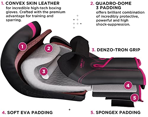 RDX Boxing Gloves Pro Training Sparring Maya Hide Leather Muay Thai MMA Kickboxing Adult Ventilated Palm R71478