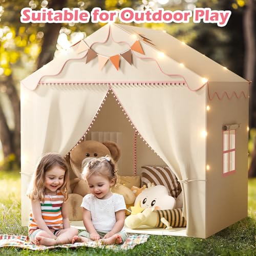 Treestone Play Tent for Kids with Padded Mat and Light, Indoor & Outdoor Playhouse F222