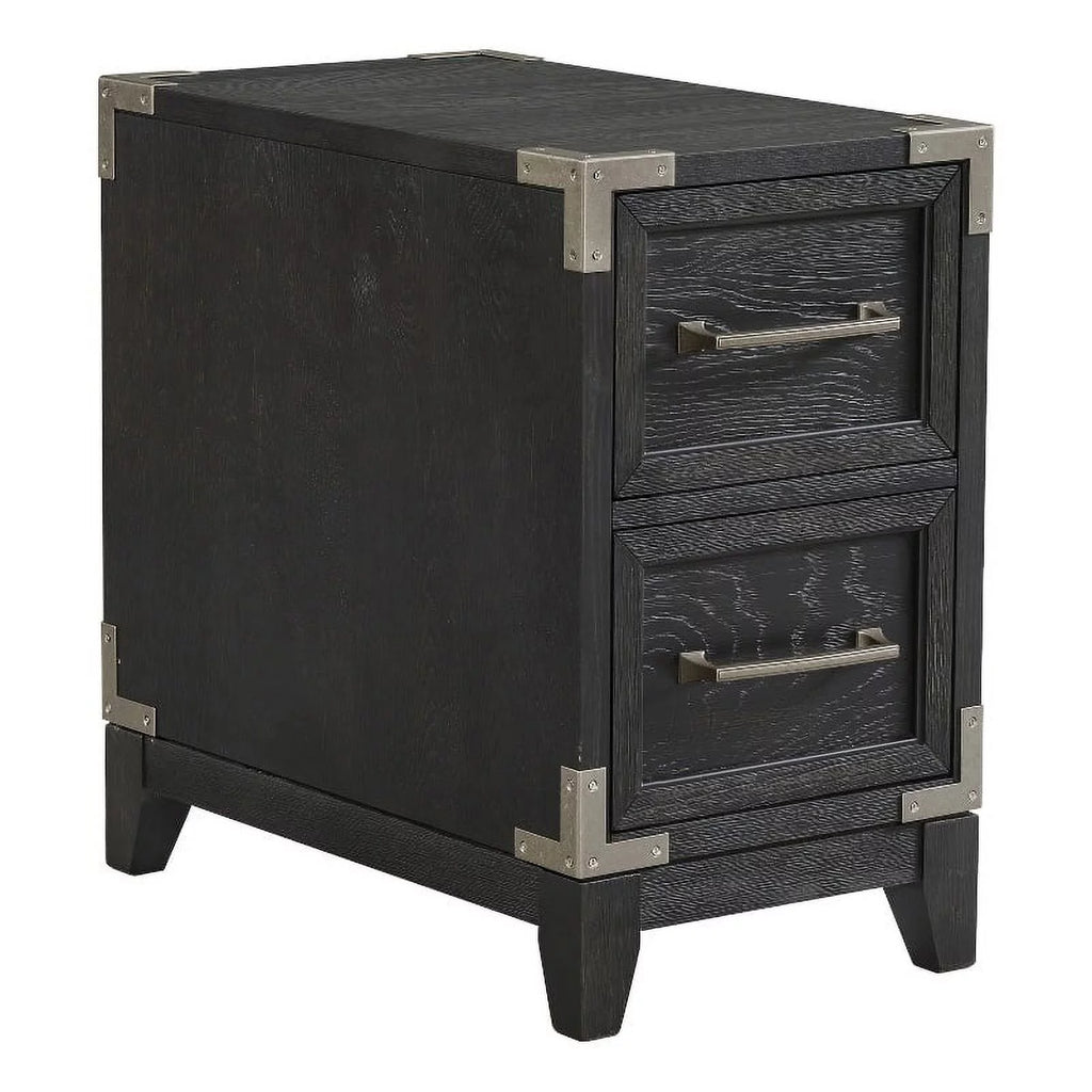 Intercon Furniture Laguna Occasionals 24x14" Wood Chairside Table in Black
