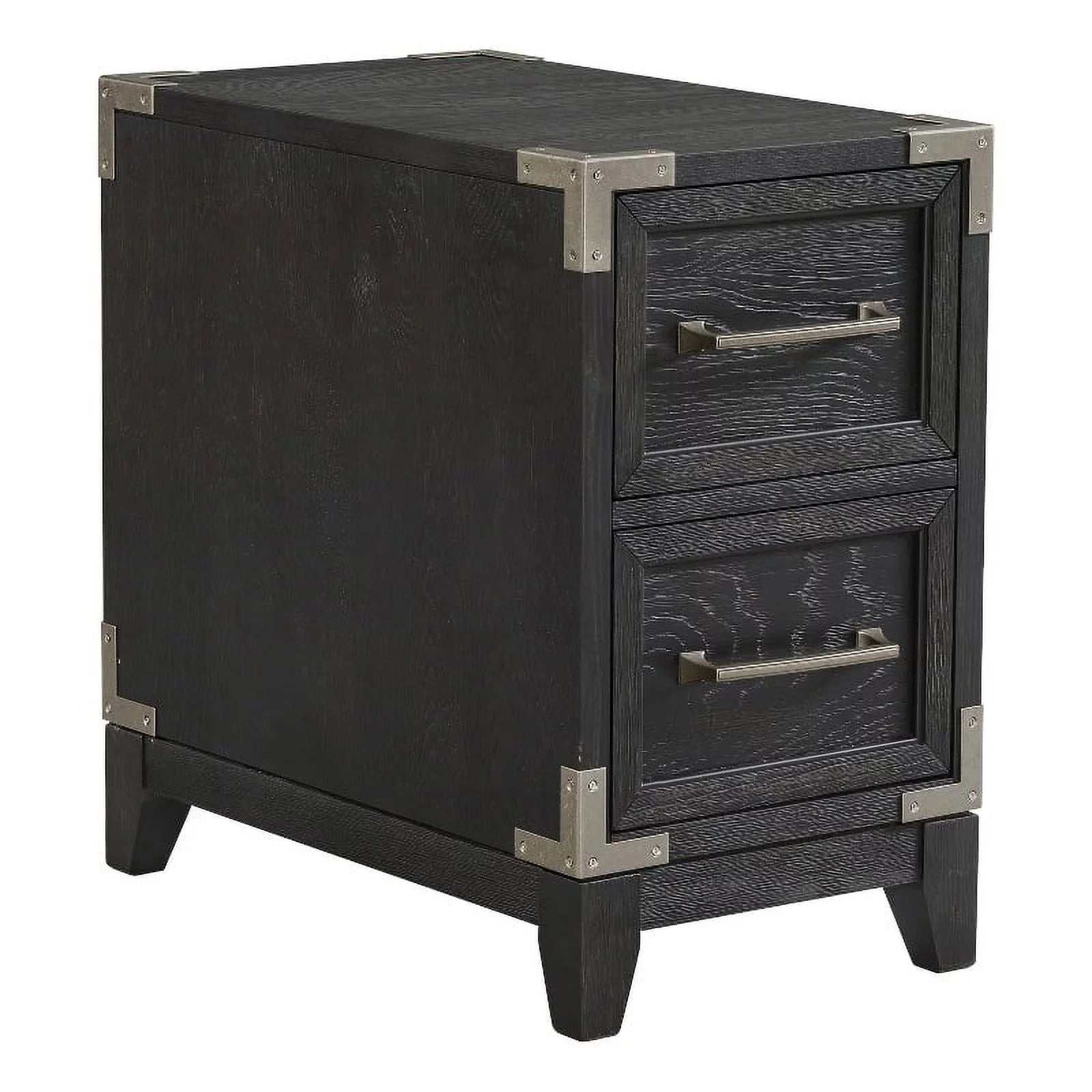 Intercon Furniture Laguna Occasionals 24x14" Wood Chairside Table in Black
