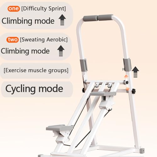 Foldable Stair Stepper Machine with Handles for Home Cardio, Low Impact Workout Equipment W114