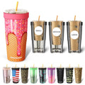 Frost Buddy Togo Buddy - 30 oz Stainless Steel Vacuum Insulated Tumbler - Thermal Mug for Hot and Cold Drinks - Dunkin Cup (Crimson)
