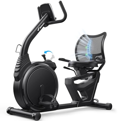 MERACH Recumbent Exercise Bike for Home, Magnetic with Bluetooth and LCD R432