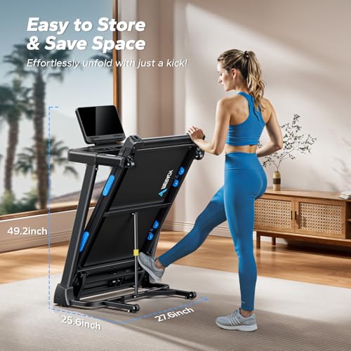 MERACH Foldable Treadmill with Incline, 7.5MPH Quiet for Home M910