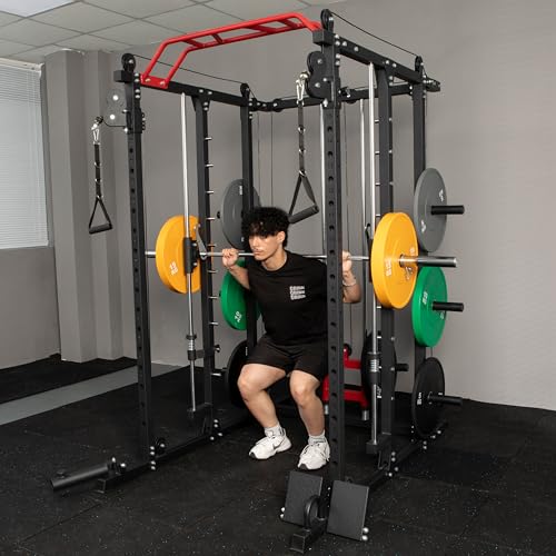 Deep Squat Machine with Cable Crossover for Home Gym O113366