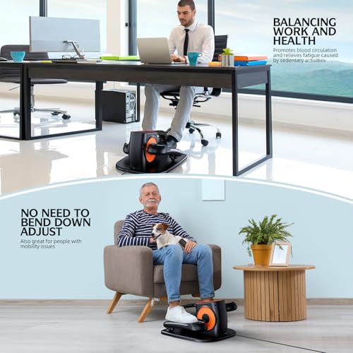 Under Desk Elliptical Seated Pedal Exerciser with Remote Control D985