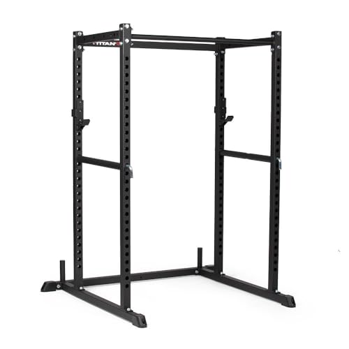 Titan Fitness T-2 Series Short Power Rack with Pull Up Bar and Safeties for Home Gym L283014