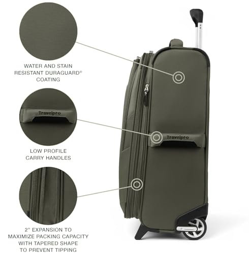 Travelpro Maxlite 5 Softside Expandable 2 Wheel Carry-On Luggage, Burgundy, 22-Inch Q6258