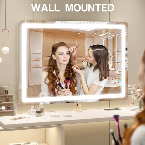 Vanity Mirror with Lights, 12.6"×15" LED Makeup Mirror, Touch Control Dimmable D52089