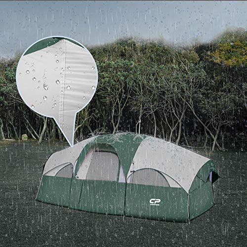CAMPROS CP Tent 8 Person Weather Resistant Family Camping Tent with Carry Bag Z5924