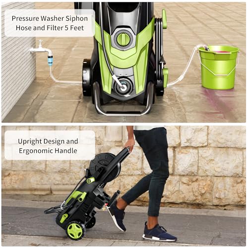 Electric Pressure Washer 4500 PSI 3.2 GPM with 4 Nozzles and Foam Cannon G786027