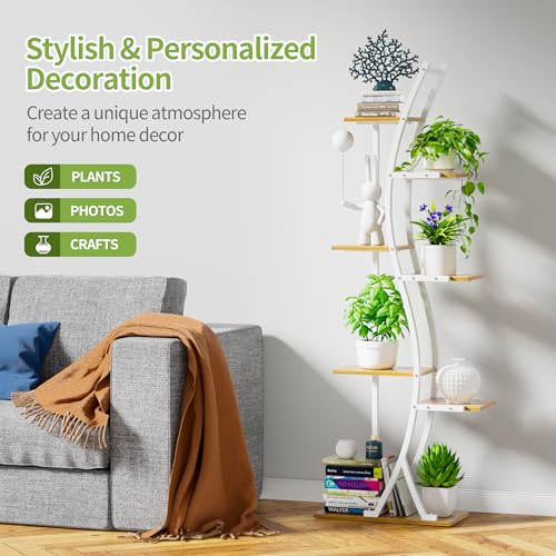 Plant Stand Indoor with Grow Lights, 7 Tier Tall Metal Shelf, 62" A3308