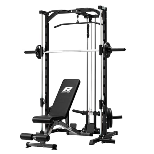 RitFit Smith Machine Power Rack with LAT-Pull Down System T1228